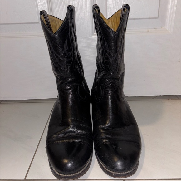 AGUILA Cowboy Boots Black Leather MEXICO US 11 - Picture 3 of 11